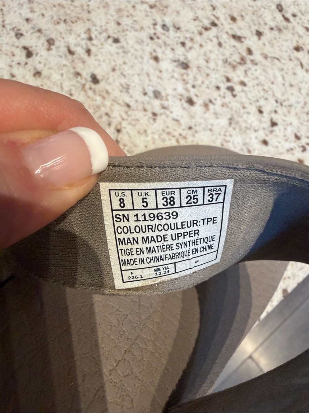 Skechers Cali Taupe Rhinestone Thong Sandals - Picture 3 of 6